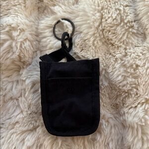 lululemon athletica Black card holder keychain